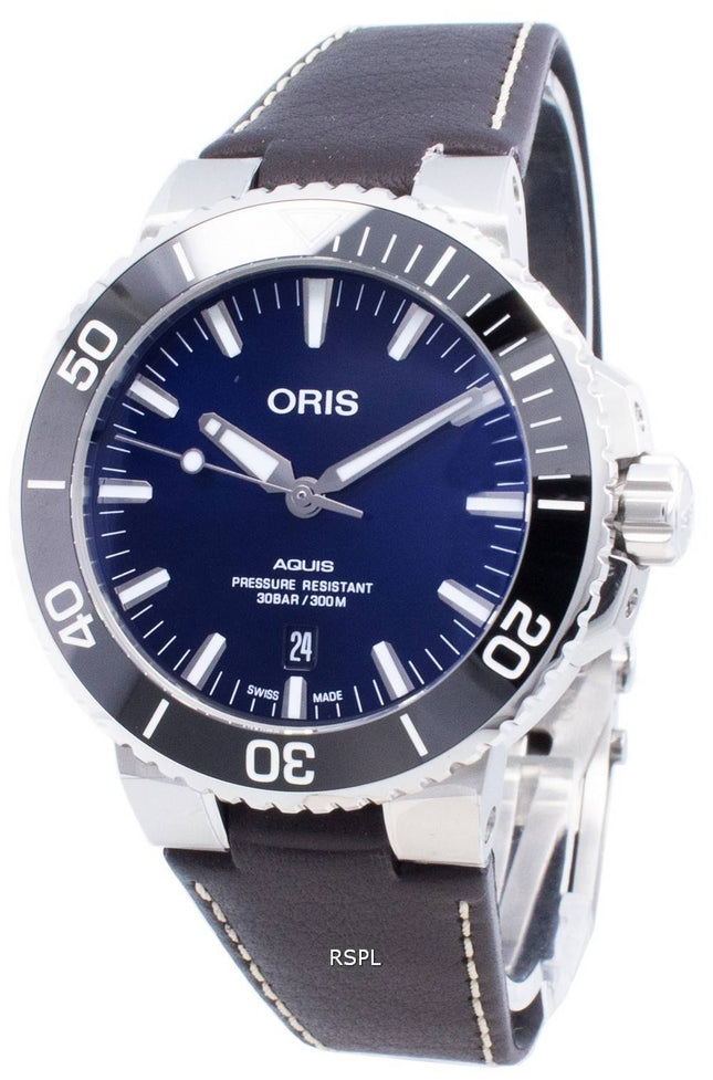 Oris Aquis Päivämäärä 01 733 7730 4135-07 5 24 10EB 01-733-7730-4135-07-5-24-10EB Automaattinen 300M miesten kello