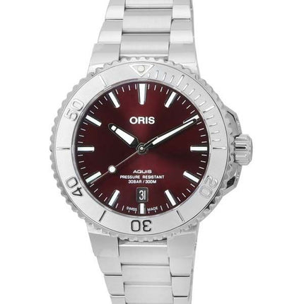 Oris Aquis Date Relief Red Dial automaattinen sukeltaja 01-733-7766-4158-07-8-22-05PEB 300M miesten kello