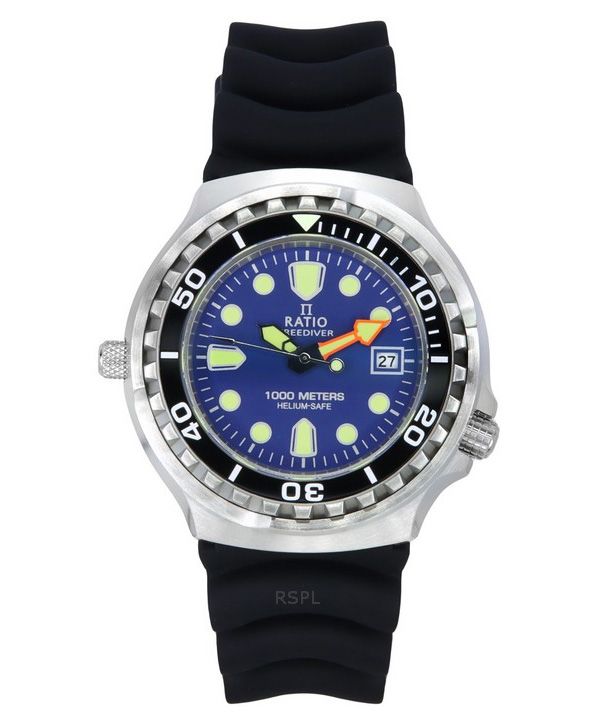 Suhde FreeDiver Version 03 Helium Safe 1000M Sapphire Quartz Blue Kellotaulu 1038EF102V-BLU-V03 Miesten kello