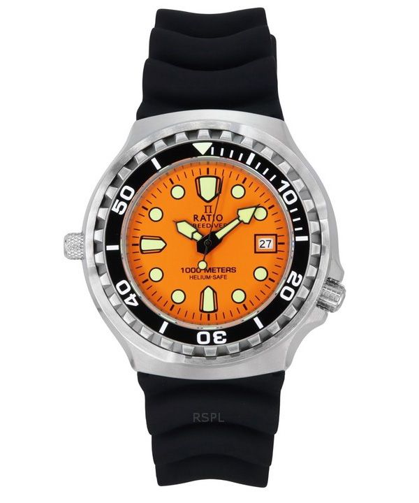 Suhde FreeDiver Version 02 Helium Safe 1000M Sapphire Quartz Orange Kellotaulu 1038EF102V-ORG-V02 Miesten kello