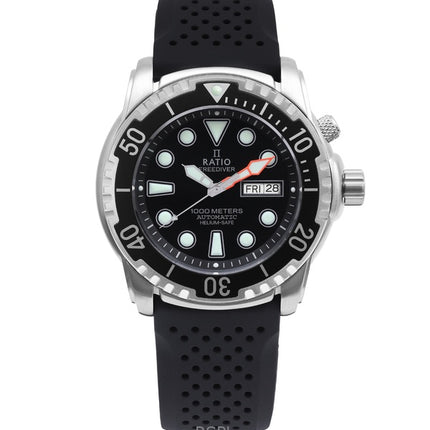 Suhdevapaa Diver Helium-Safe 1000M Sapphire Automaattinen 1068HA90-34VA-BLK miesten kello