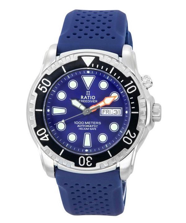 Suhdevapaa Diver Helium-Safe 1000M Sapphire Automaattinen 1068HA90-34VA-BLU miesten kello