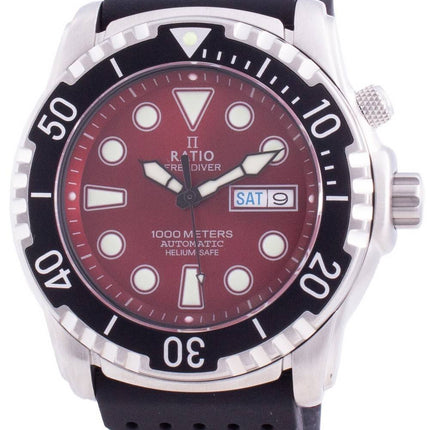 Suhdevapaa Diver Helium-Safe 1000M Sapphire Automaattinen 1068HA90-34VA-RED miesten kello