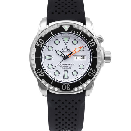 Suhdevapaa Diver Helium-Safe 1000M Sapphire Automatic 1068HA90-34VA-WHT miesten kello