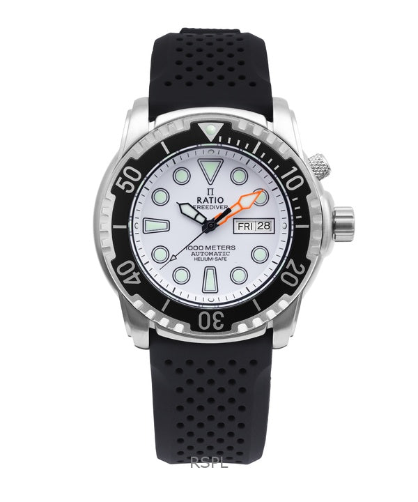 Suhdevapaa Diver Helium-Safe 1000M Sapphire Automatic 1068HA90-34VA-WHT miesten kello