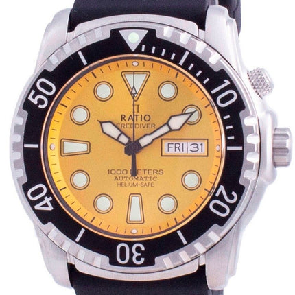 Verhältnis 2. Generation Free Diver Helium-Safe Automatik 1068HA90-34VA-YLW-V02 1000M Herrenuhr