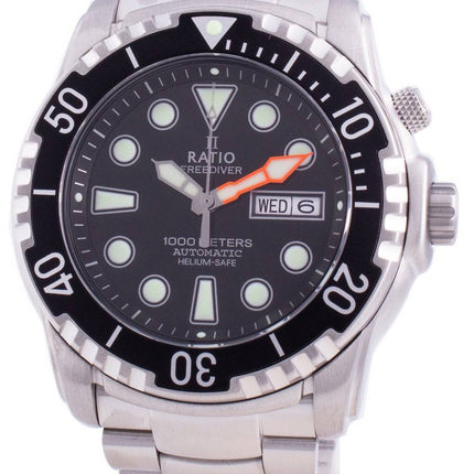 Suhdevapaa Diver Helium-Safe 1000M Sapphire Automaattinen 1068HA96-34VA-BLK miesten kello