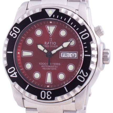 Suhdevapaa Diver Helium-Safe 1000M Sapphire Automaattinen 1068HA96-34VA-RED miesten kello