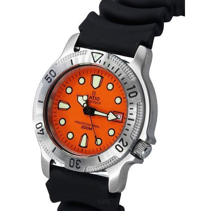 Suhde FreeDiver Professional Sapphire Oranssi Kellotaulu Quartz 22AD202-ORG 200M Miesten kello