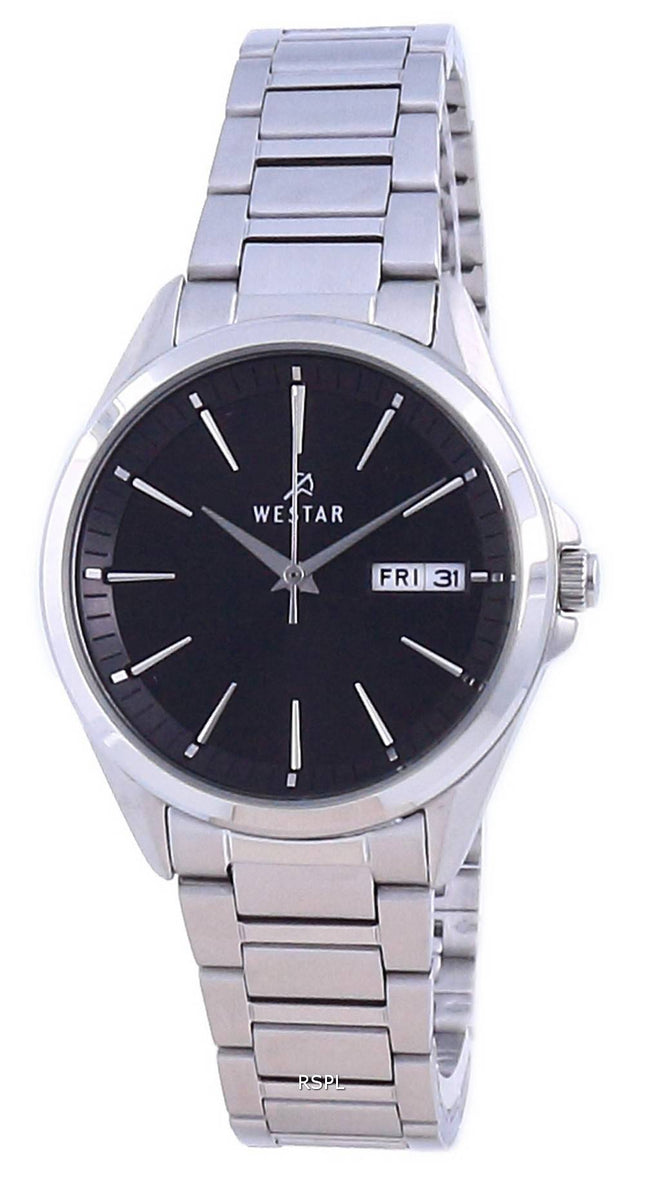 Westar Black Dial ruostumaton teräs kvartsi 40212 STN 103 naisten kello