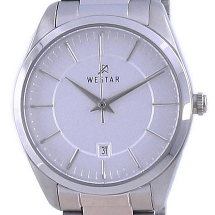 Westar Silver Dial ruostumaton teräs kvartsi 40213 STN 107 naisten kello