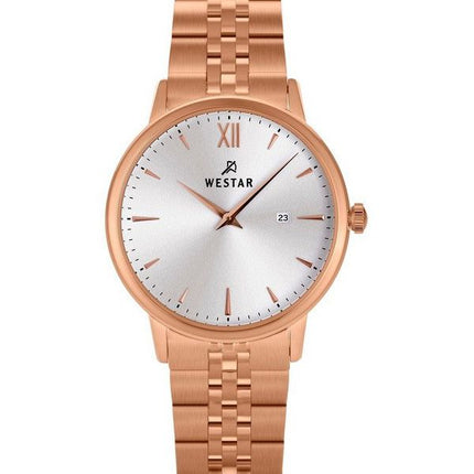 Westar Profile Rose Gold Tone ruostumaton teräs hopea kellotaulu kvartsi 40215PPN607 naisten kello