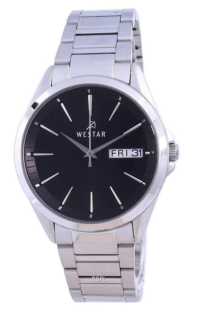 Westar Black Dial ruostumaton teräs kvartsi 50212 STN 103 miesten kello