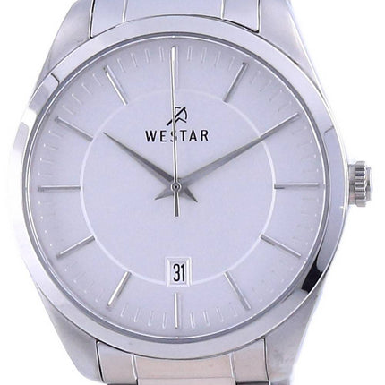 Westar Silver Dial ruostumaton teräs kvartsi 50213 STN 107 miesten kello