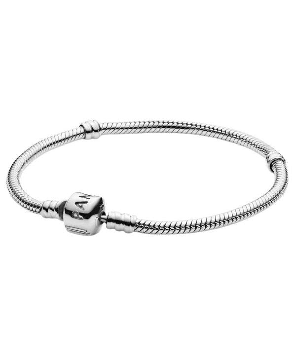 Pandora Moment Iconic Sterling hopea Charm Rannekoru 590702HV-16 Naisille