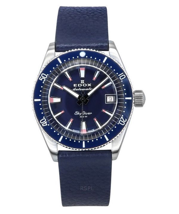 Edox Skydiver Limited Special Blue Dial automaattinen sukeltaja 80131 3BUC BUICO 300M miesten kello lisähihnalla