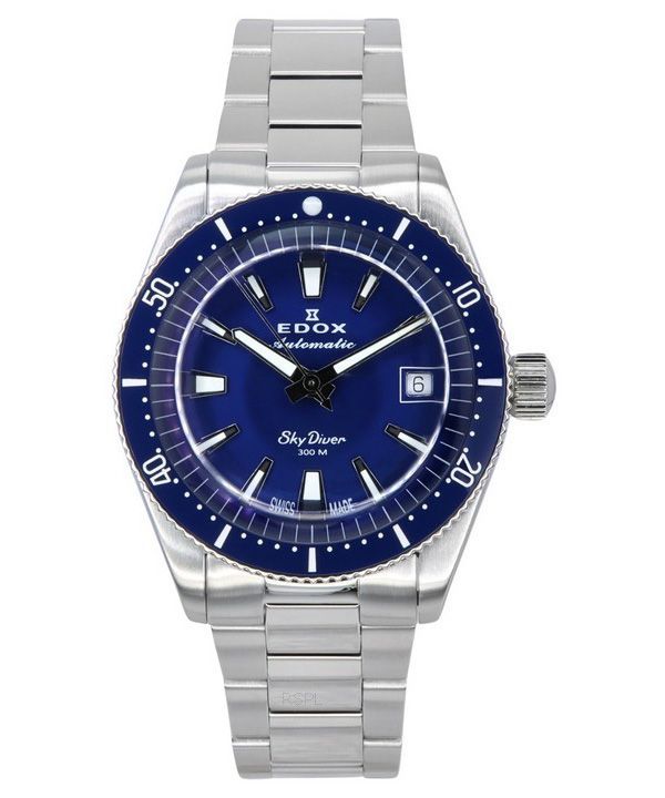 Edox Skydiver 38 Date Limited Edition Blue Dial automaattinen sukeltaja 801313BUMBUIN 300M sveitsiläinen miesten kello