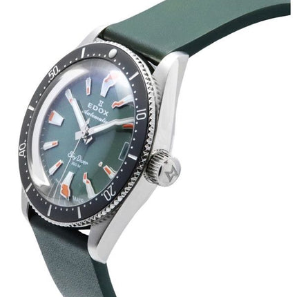 Edox Skydiver Special Edition Green Dial automaattinen sukeltaja 801313NCVI 300M miesten kello lisähihnalla