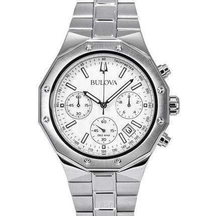 Bulova Classic Precisionist Chronograph ruostumattomasta teräksestä hopea kellotaulu kvartsi 96B408 100M miesten kello