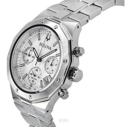 Bulova Classic Precisionist Chronograph ruostumattomasta teräksestä hopea kellotaulu kvartsi 96B408 100M miesten kello