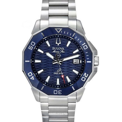 Bulova Marine Star Precisionist ruostumattomasta teräksestä valmistettu sininen kellotaulu kvartsidiverin 96B433 200M miesten ke