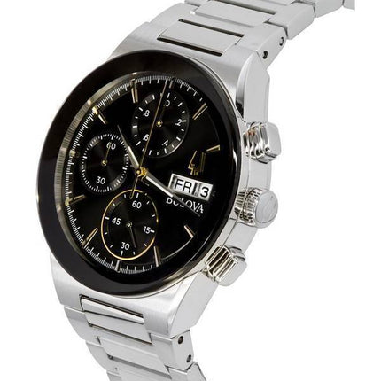 Bulova Millennia Modern Chronograph Black Dial Quartz 96C149 Miesten kello