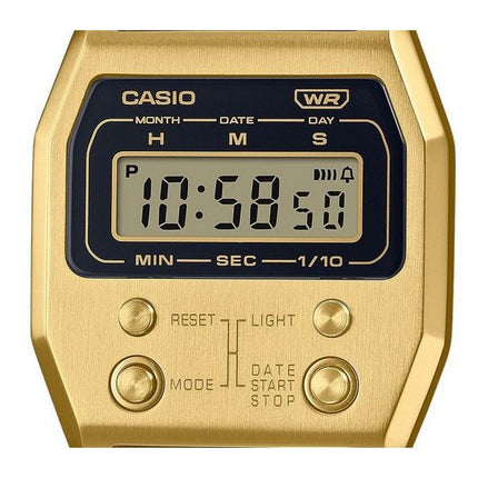 Casio Vintage Digital kullattu ionipinnoitettu ruostumattomasta teräksestä valmistettu kvartsi A1100G-5 unisex kello