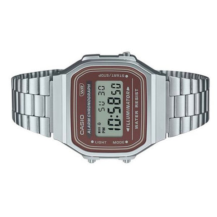 Casio Vintage digitaalinen ruostumattomasta teräksestä valmistettu rannekoru kvartsi A168WA-5A miesten kello