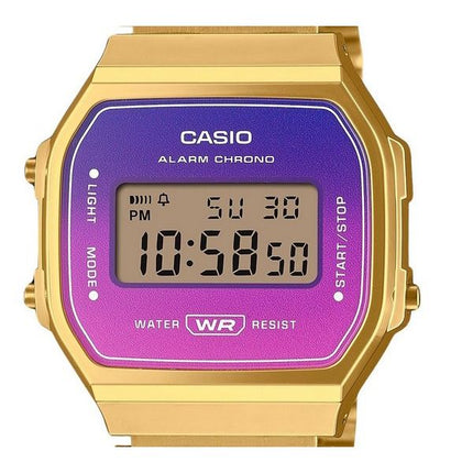 Casio Vintage Digital Gold Tone ruostumattomasta teräksestä valmistettu rannekoru kvartsi A168WERG-2A unisex kello