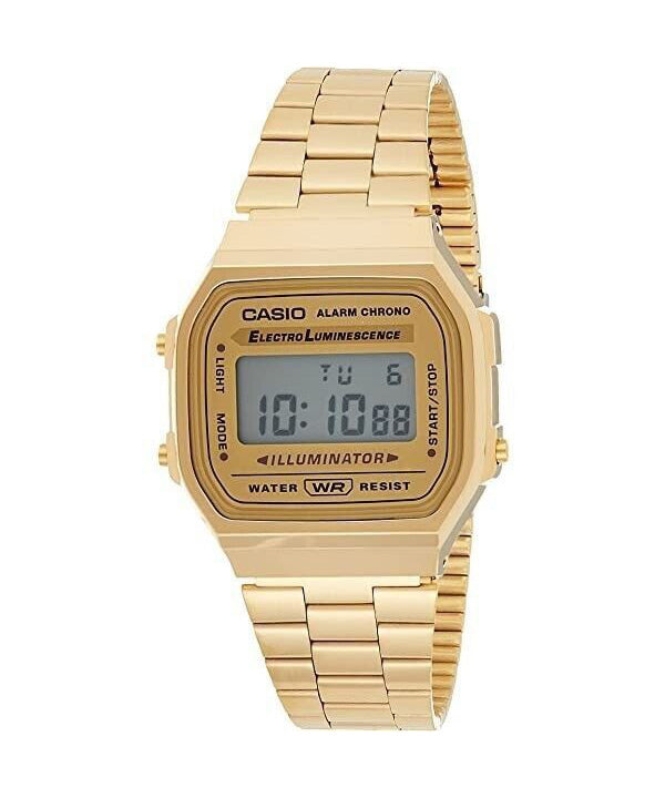 Casio-digitaalinen hälytys Chrono-ruostumaton teräs A168WG-9WDF A168WG-9W Unisex-kello