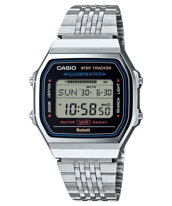 Casio Vintage Digital Smartphone Link ruostumattomasta teräksestä valmistettu kvartsi ABL-100WE-1A Unisex kello