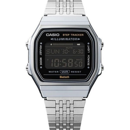 Casio Vintage Digital Smartphone Link ruostumattomasta teräksestä valmistettu kvartsi ABL-100WE-1B Unisex kello