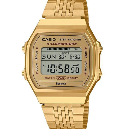 Casio Vintage Digital Smartphone Link Gold Tone ruostumattomasta teräksestä valmistettu kvartsi ABL-100WEG-9A Unisex kello