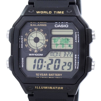 Casio nuorten sarja digitaalisessa maailmassa aika AE 1200WH 1BVDF AE 1200WH 1BV Miesten kello