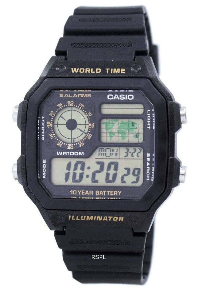 Casio nuorten sarja digitaalisessa maailmassa aika AE 1200WH 1BVDF AE 1200WH 1BV Miesten kello