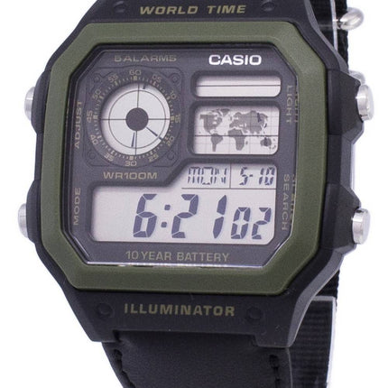 Casio nuorten sarja digitaalisessa maailmassa aika AE 1200WHB 1BVDF AE 1200WHB 1BV Miesten kello