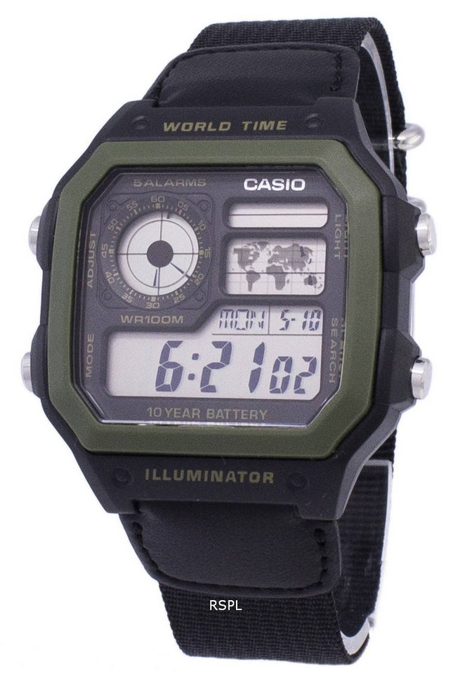 Casio nuorten sarja digitaalisessa maailmassa aika AE 1200WHB 1BVDF AE 1200WHB 1BV Miesten kello