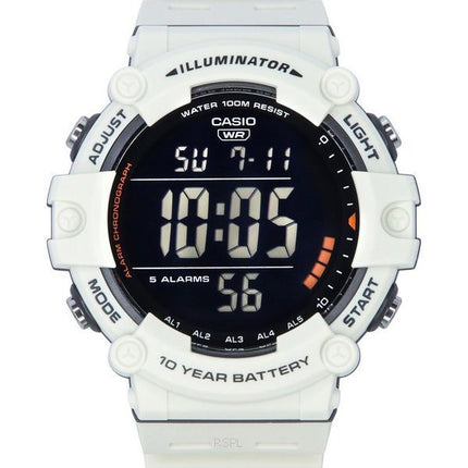 Casio Standard digitaalinen valkoinen hartsihihna kvartsi AE-1500WH-8B2 100M miesten kello