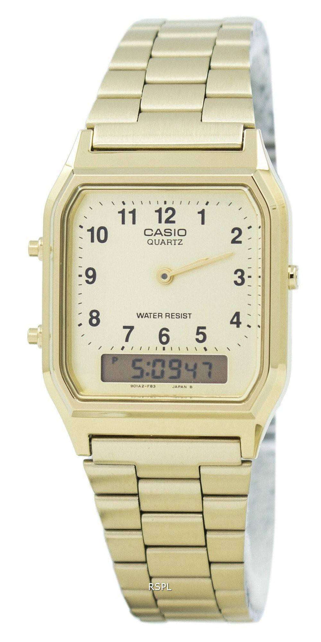 Casio kvartsi analoginen-digitaalinen AQ 230GA 9B Miesten Watch