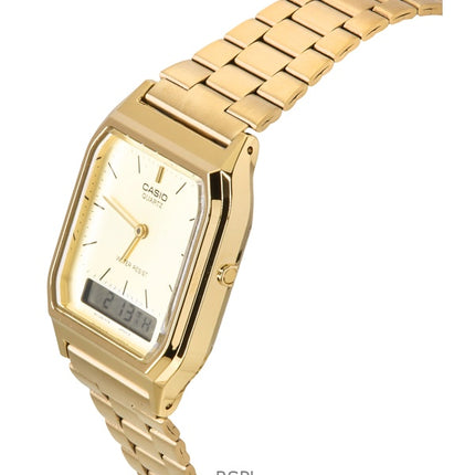 Casio kvartsi analoginen digitaalinen Gold Tone AQ 230GA 9DMQYES Miesten kello