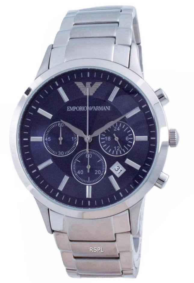 Emporio Armani Renato Classic Chronograph Blue Dial Quartz AR2448 miesten kello