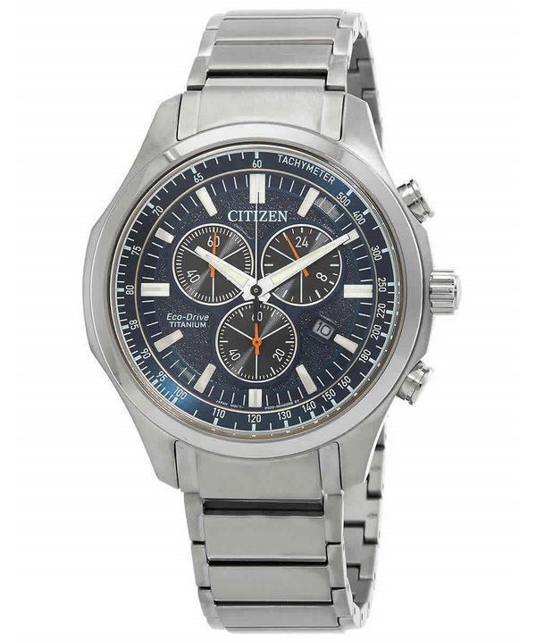 Citizen Eco-Drive Super Titanium Chronograph Blue Kellotaulu AT2530-85L 100M Miesten kello