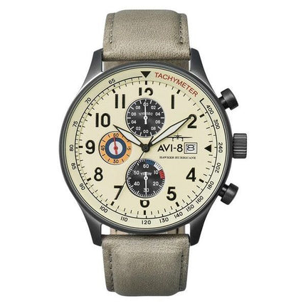 AVI-8 Hawker Hurricane Classic Chronograph kermanvärinen beige kellotaulu kvartsi AV-4011-0C miesten kello