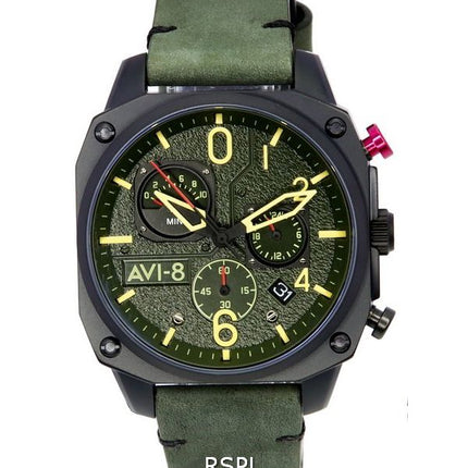 AVI-8 Hawker Hunter Deep Green Retrograde Chronograph Quartz AV-4052-08 Miesten kello