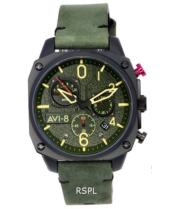 AVI-8 Hawker Hunter Deep Green Retrograde Chronograph Quartz AV-4052-08 Miesten kello