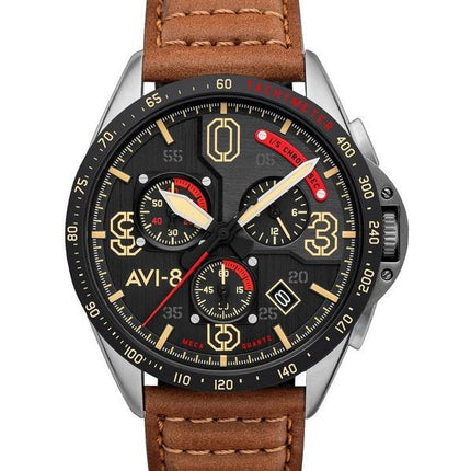 AVI-8 P-51 Mustang Blakeslee Chronograph pronssitammikvartsi AV-4077-02 miesten kello