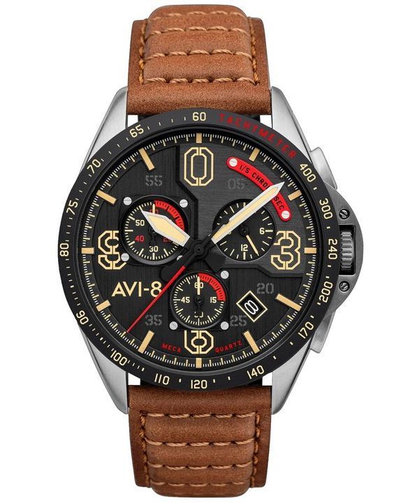 AVI-8 P-51 Mustang Blakeslee Chronograph pronssitammikvartsi AV-4077-02 miesten kello