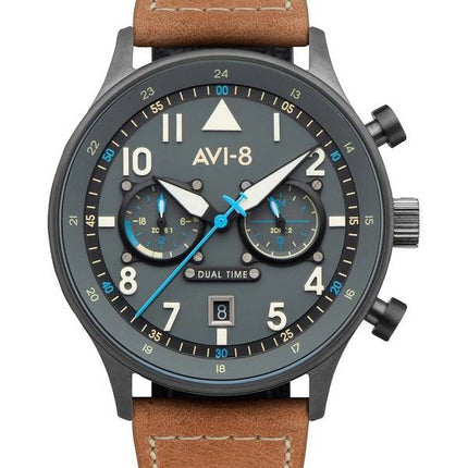 AVI-8 Hawker Hurricane Carey Dual Time Orissa Gray Kellotaulu Quartz AV-4088-04 Miesten kello