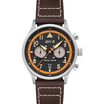 AVI-8 Hawker Hurricane Carey Dual Time Imperial War Museums Edition musta kellotaulu kvartsi AV-4088-07 miesten kello