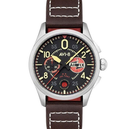 AVI-8 Spitfire Lock Chronograph Airfix Edition Raven Black Dial Quartz AV-4089-09 Miesten kello